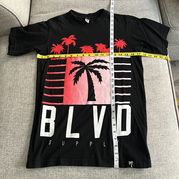 Men’s BLVD Supply Palm Tree Graphic T-Shirt Made in USA - Picture 7 of 9